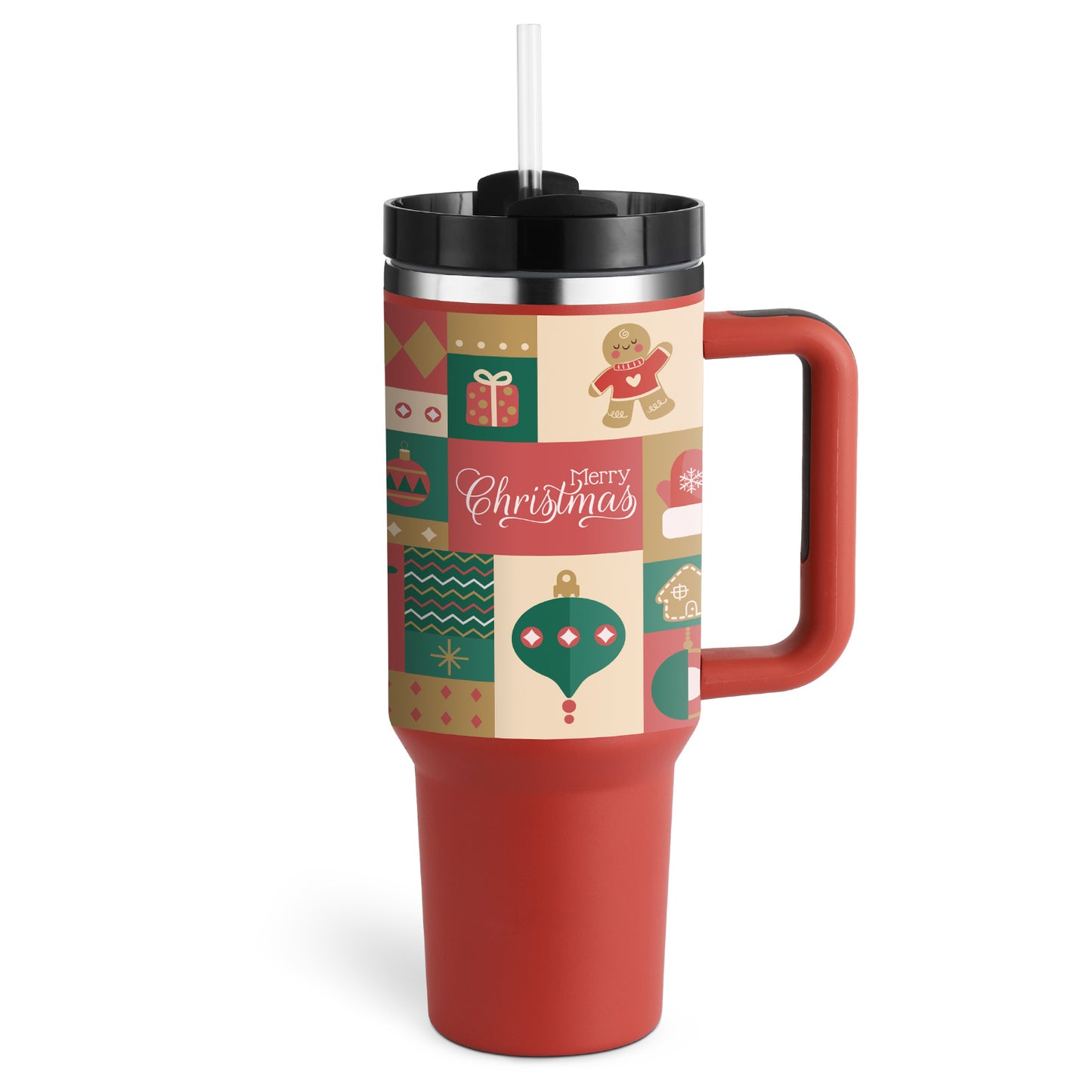 40oz Insulated Tumbler with Handle, Straw, and Lid - Life Hack Mart