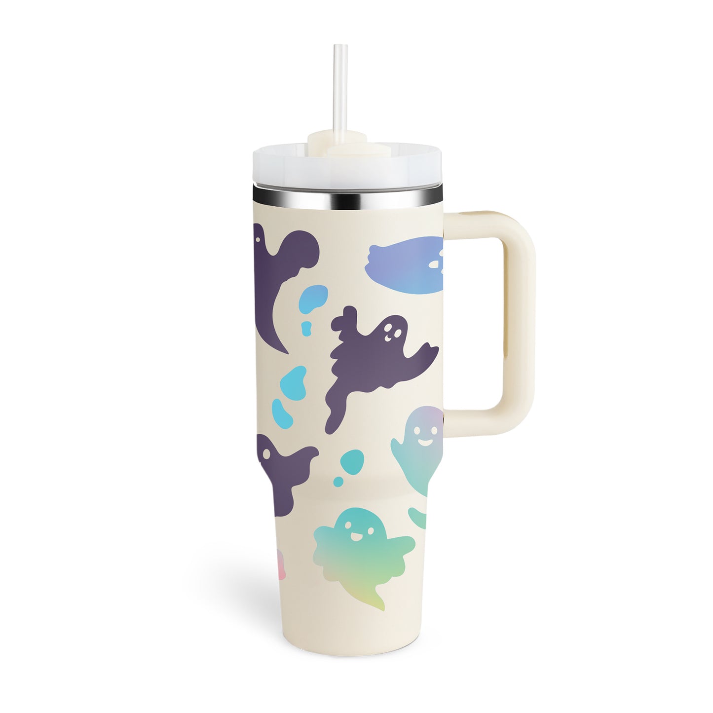 40oz Insulated Tumbler with Handle, Straw, and Lid - Life Hack Mart