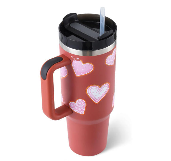 40oz Insulated Tumbler with Handle, Straw, and Lid - Life Hack Mart