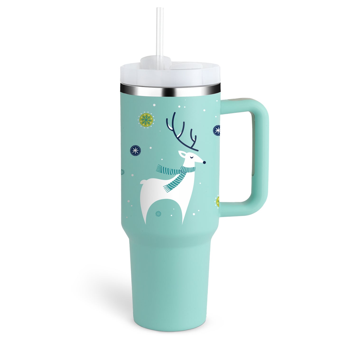 40oz Insulated Tumbler with Handle, Straw, and Lid - Life Hack Mart