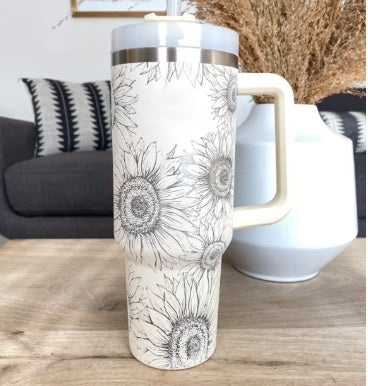 40oz Insulated Tumbler with Handle, Straw, and Lid - Life Hack Mart