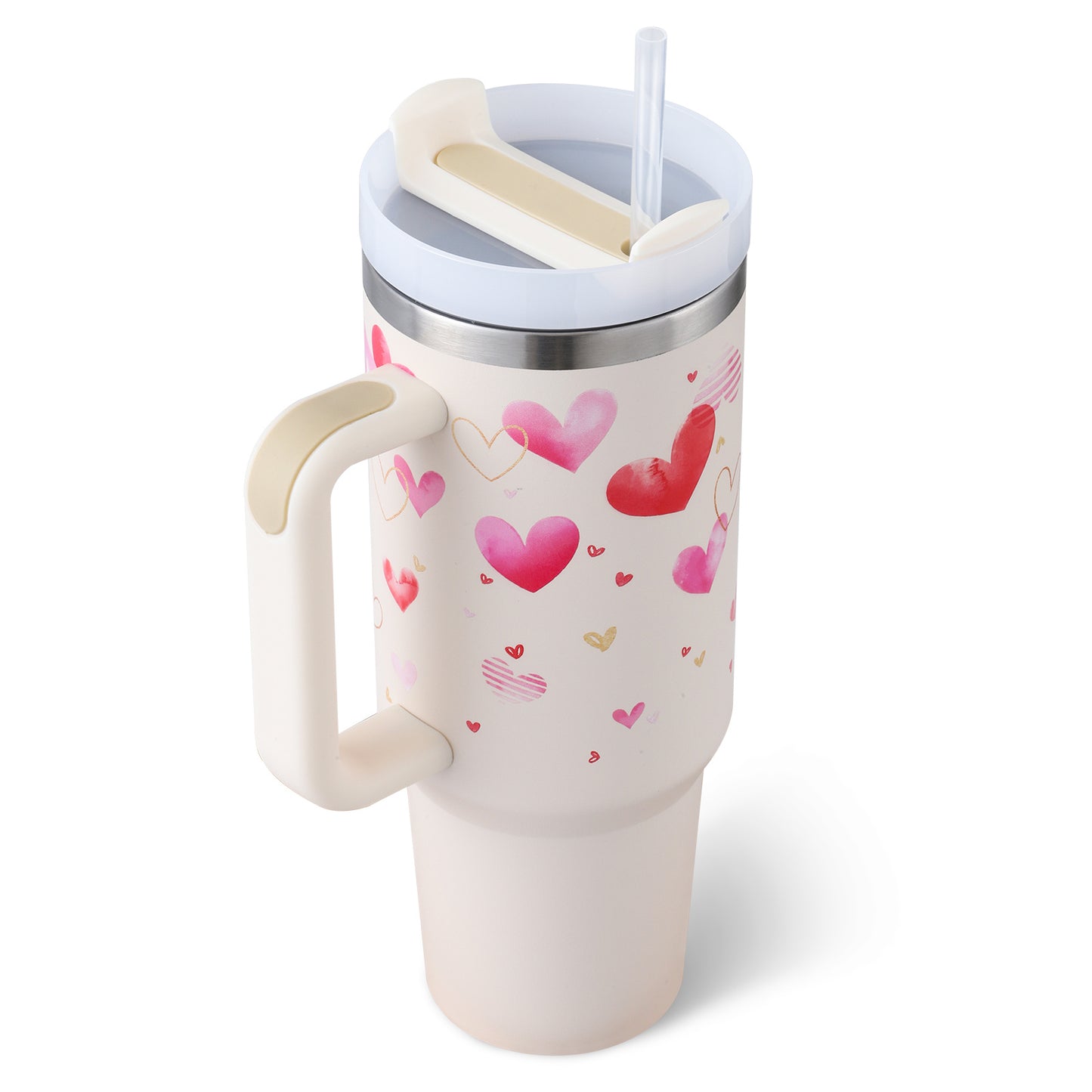 40oz Insulated Tumbler with Handle, Straw, and Lid - Life Hack Mart