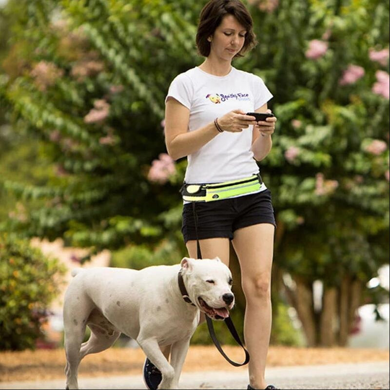Hands-Free Dog Leash with Bungee, Phone & Bottle Holder - Life Hack Mart