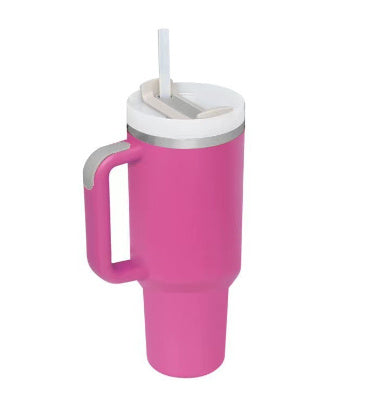 40oz Insulated Tumbler with Handle, Straw, and Lid - Life Hack Mart