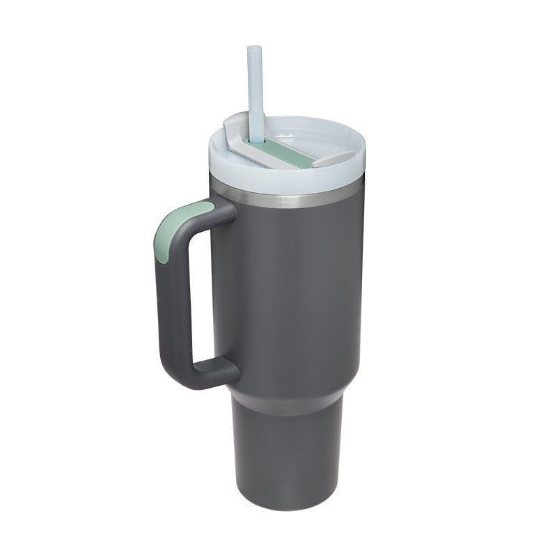 40oz Insulated Tumbler with Handle, Straw, and Lid - Life Hack Mart