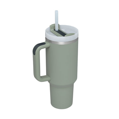 40oz Insulated Tumbler with Handle, Straw, and Lid - Life Hack Mart